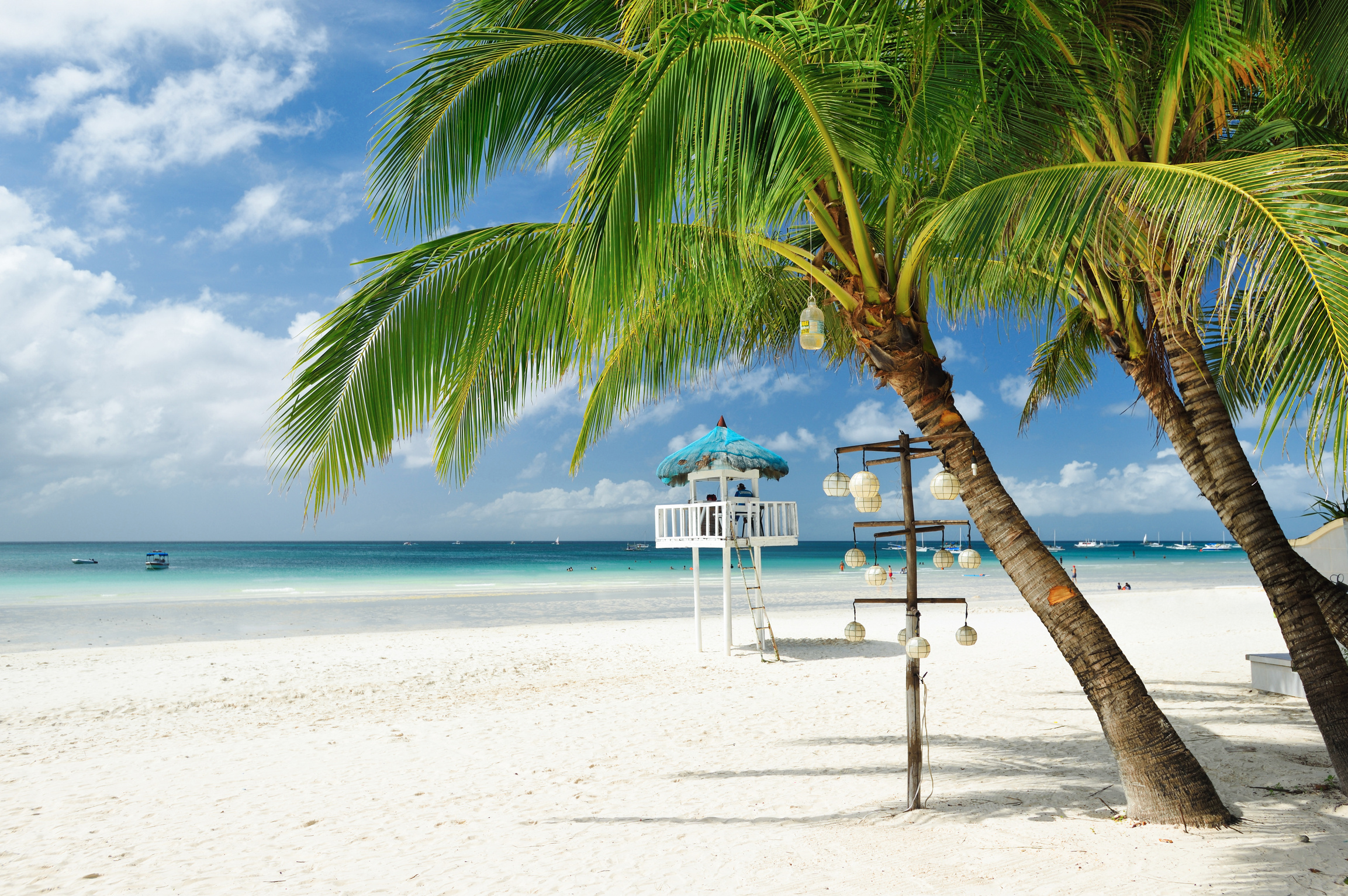 Beach scenary at Boracay,Philippines.